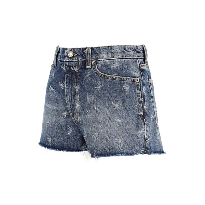 SAINT LAURENT Denim Shorts Women's Blue-2