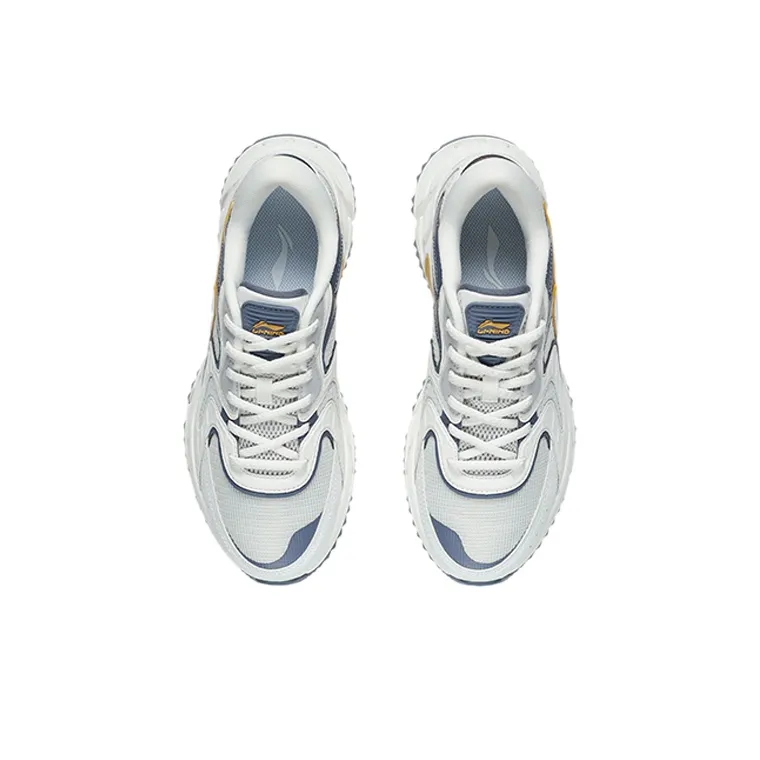 LiNing Li Ning Running Collection Low Top Running Shoes Men's White Gray-3