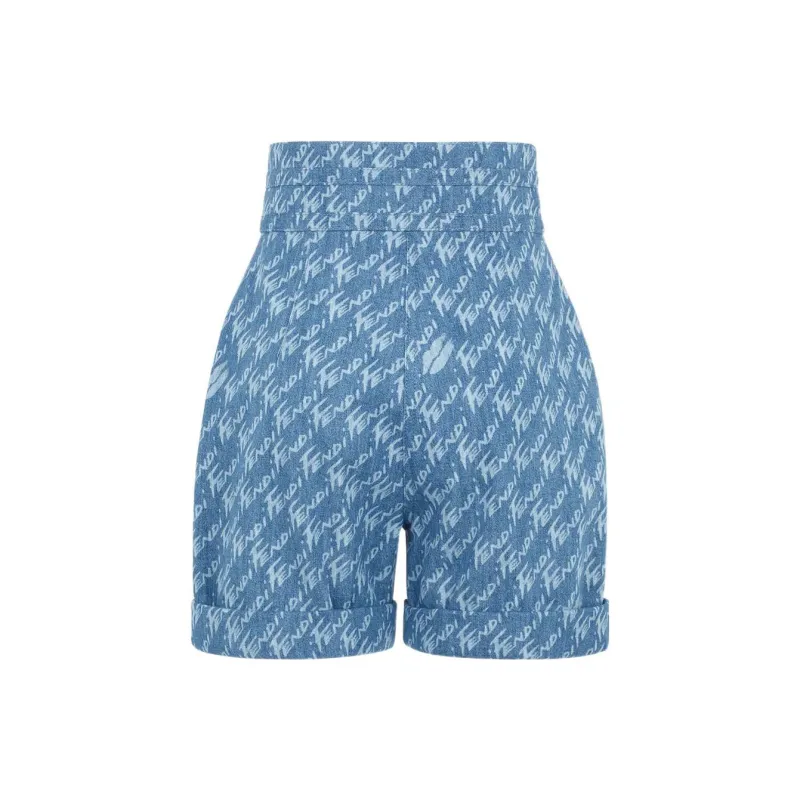 FENDI Casual Shorts Women's Light Blue-1
