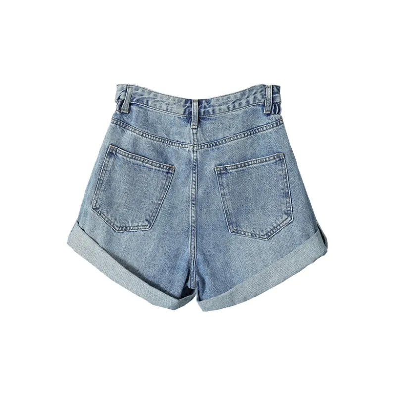 MOPB Denim Shorts Women's Light Blue-1
