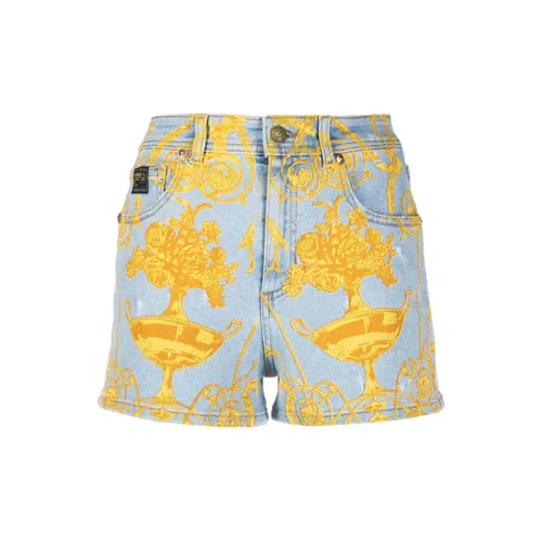 VERSACE JEANS COUTURE Denim Shorts Women's Blue