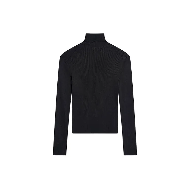 Balenciaga FW21 Slim Fit Sweater Women's Black-1