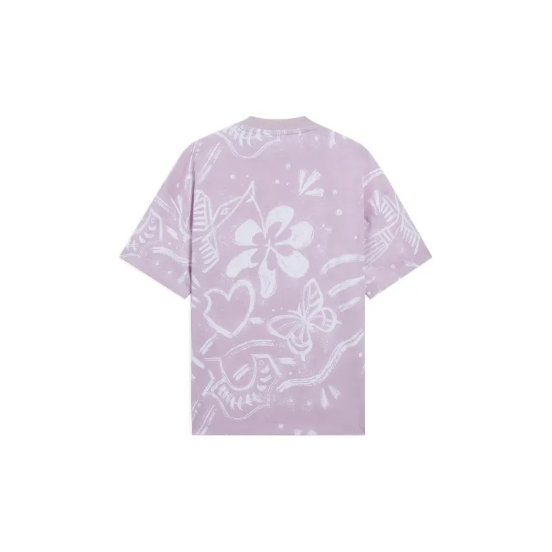 LiNing Sports Trend Series Drop Shoulder Sleeve T Shirt Women's Purple-1