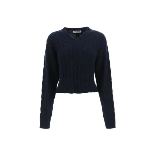 MIU MIU Cashmere Sweaters Women's Blue