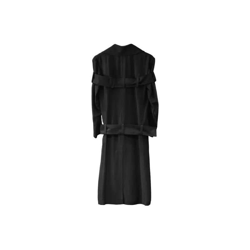 Yohji Yamamoto Trench Coats Women's Black-1