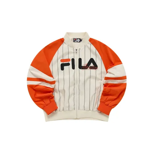 FILA FUSION Baseball Jerseys Women's Oat White Print