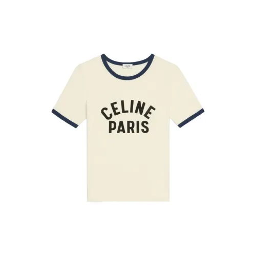 CELINE T-Shirts Women's Beige