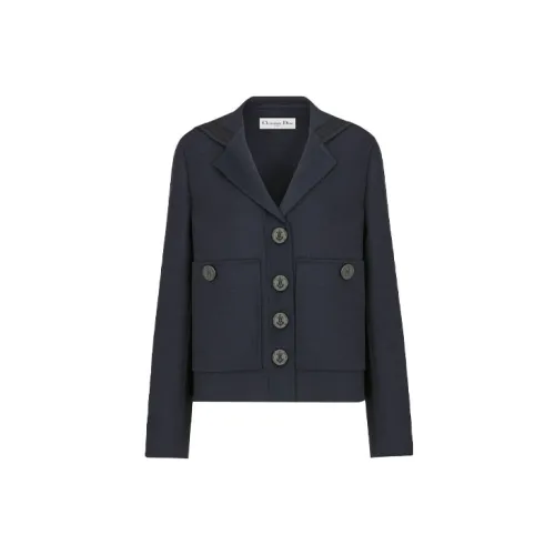 DIOR Quarterly New Products Jackets Women's Marine Blue