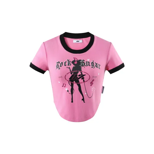 Dpercent Crop Top Women's Black/Pink