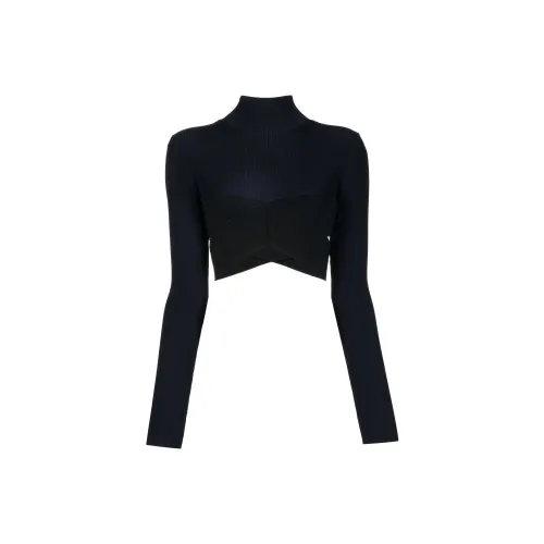 DION LEE Crop Tops Women's Blue Black