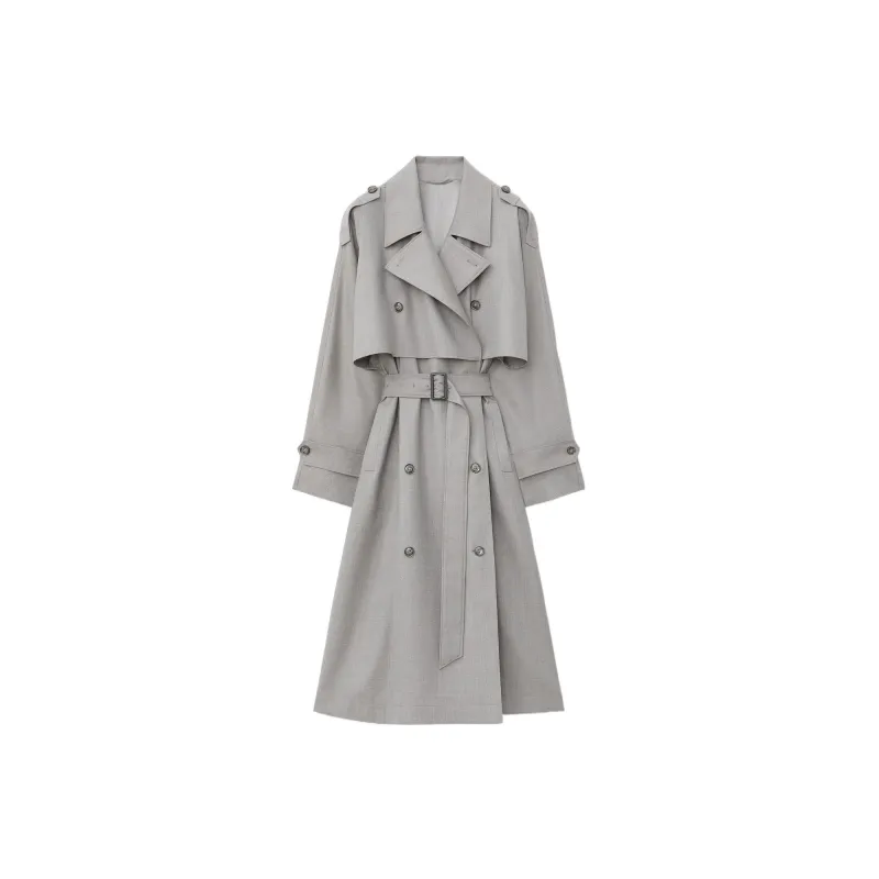 TOTEME Trench Coats Women's Gray-1