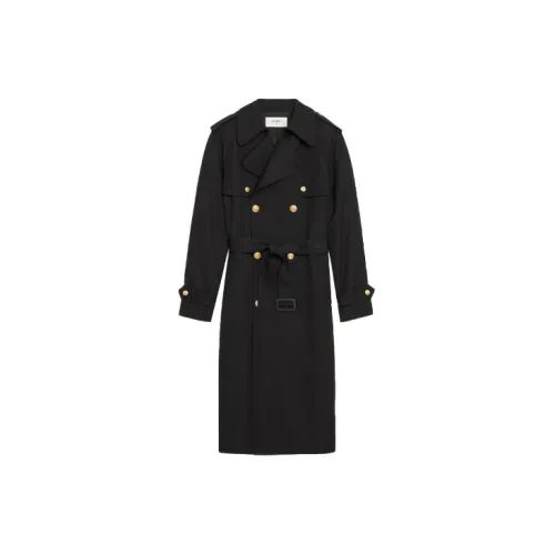 CELINE Trench Coats Women's Black