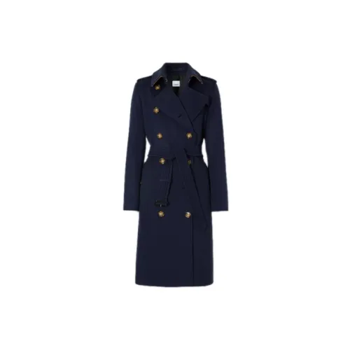 Burberry Trench Coats Women's Marine Blue