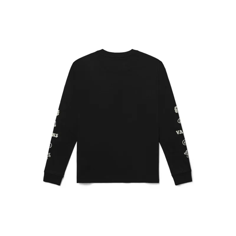 Vans Set in Sleeve T Shirt Women's Black-1