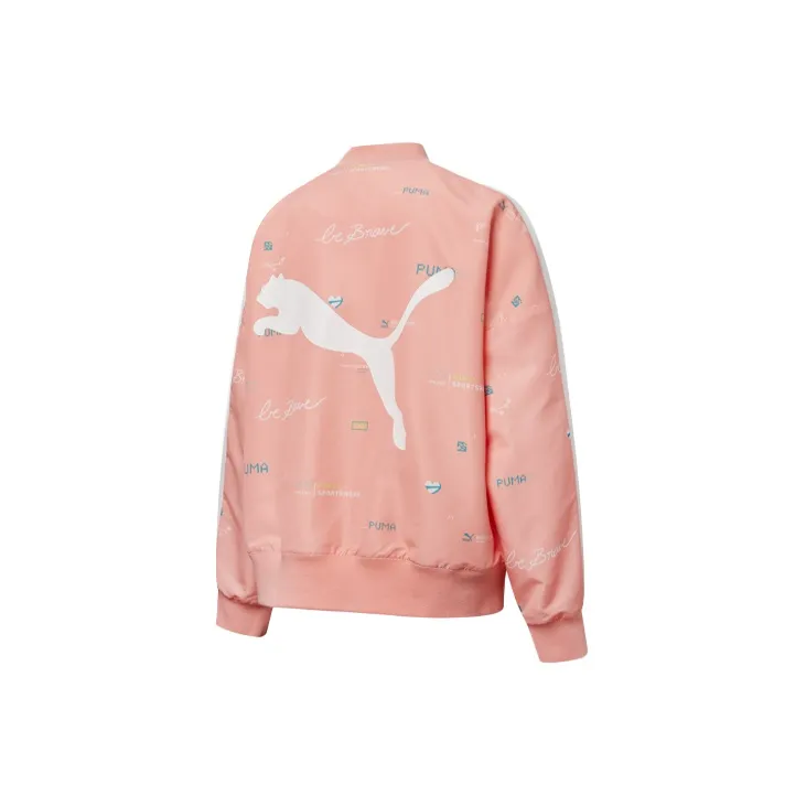 PUMA Casual Jackets Women's Apricot Red-1