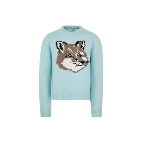 Maison Kitsune Cashmere Sweaters Women's Sky Blue