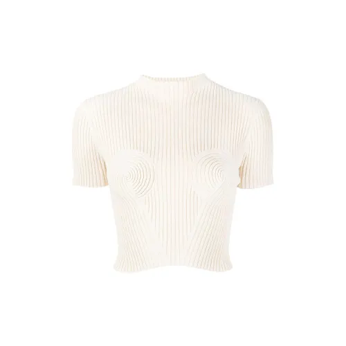 DION LEE Crop Tops Women's White