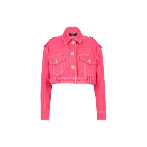 Barbie X BALMAIN Denim Jackets Women's Pink