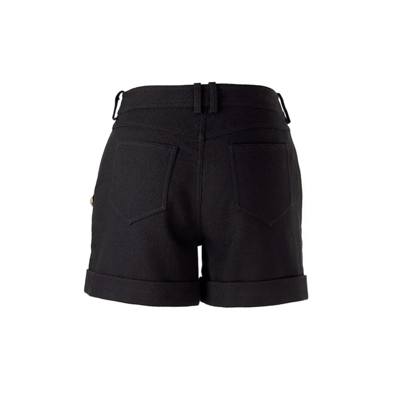 BALMAIN Piqué weave Mini Shorts-1