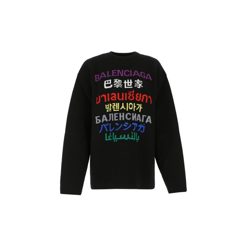 Balenciaga sweater womens black on sale