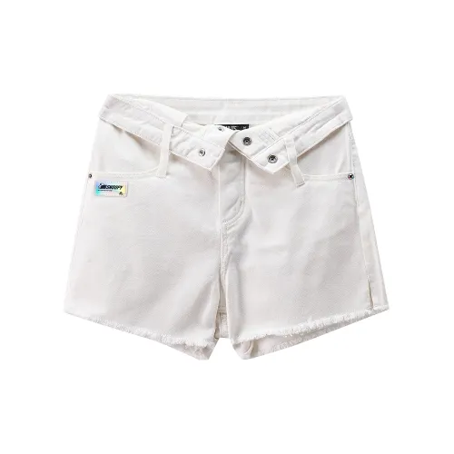 Fun X Snoopy Denim Shorts Women's White