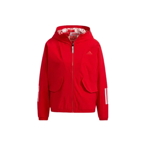 adidas CNY Limited Reversible Hooded Track Jacket Red