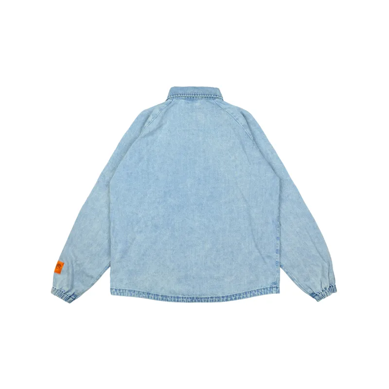 BLUELANDINC x Sinfuldeed Loose Fit Moderate Denim Jacket Women's Light Blue-1