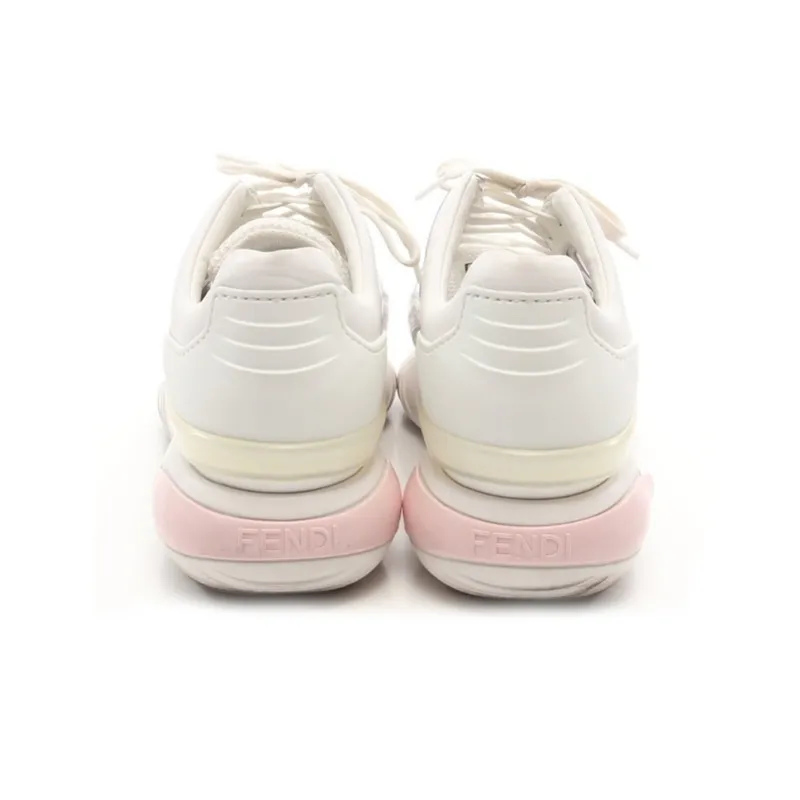 FENDI Leather Low 'White Pink'-3