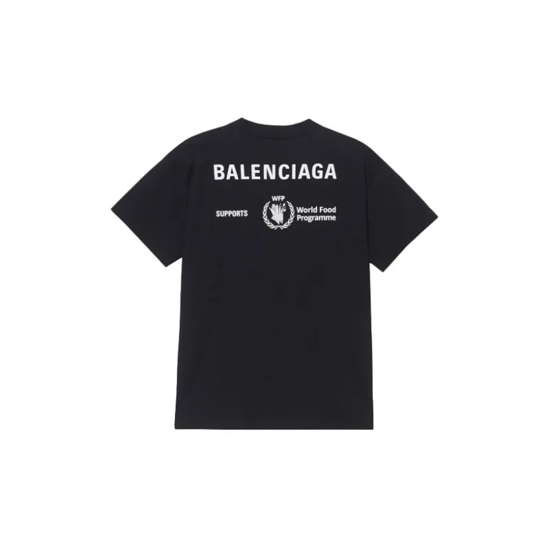 Balenciaga Drop Shoulder Sleeve T Shirt Women's Black-1