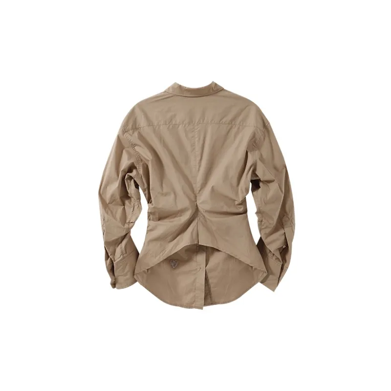 YUMOMO STAR Shirts Women's Warm Khaki-1