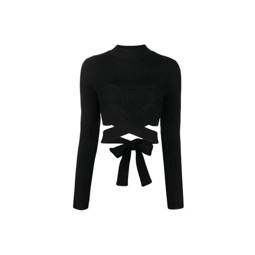 DION LEE Crop Tops Women's Black