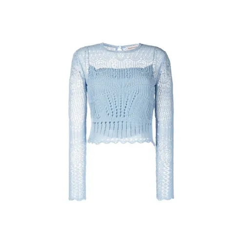 Alexander McQueen Crop Tops Women's Blue