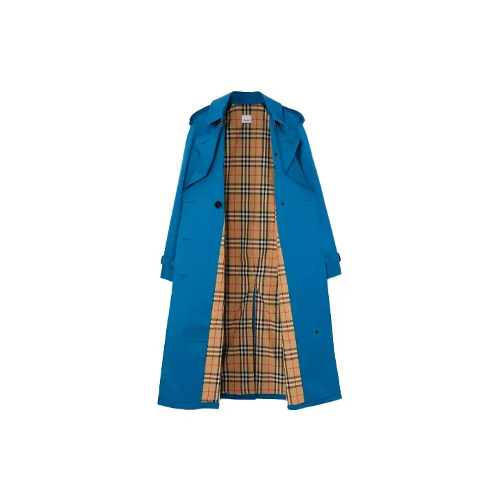 Burberry Trench Coats Women's Dark Sky Blue-1