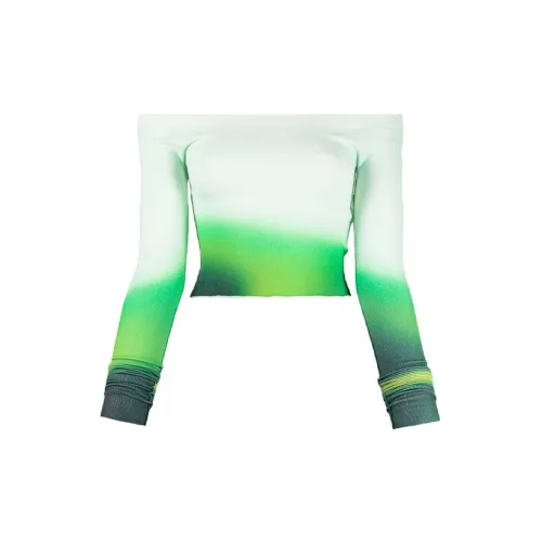 OFF-WHITE Off-shoulder Gradient Style Top