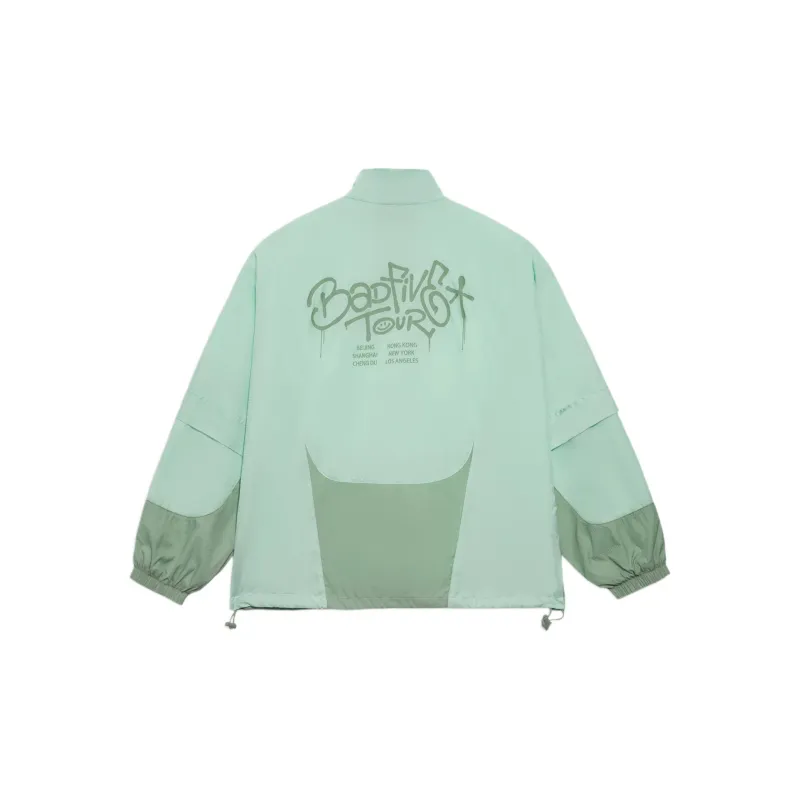 LINING Badfive Trench Coats Women's Water Wave Green-1
