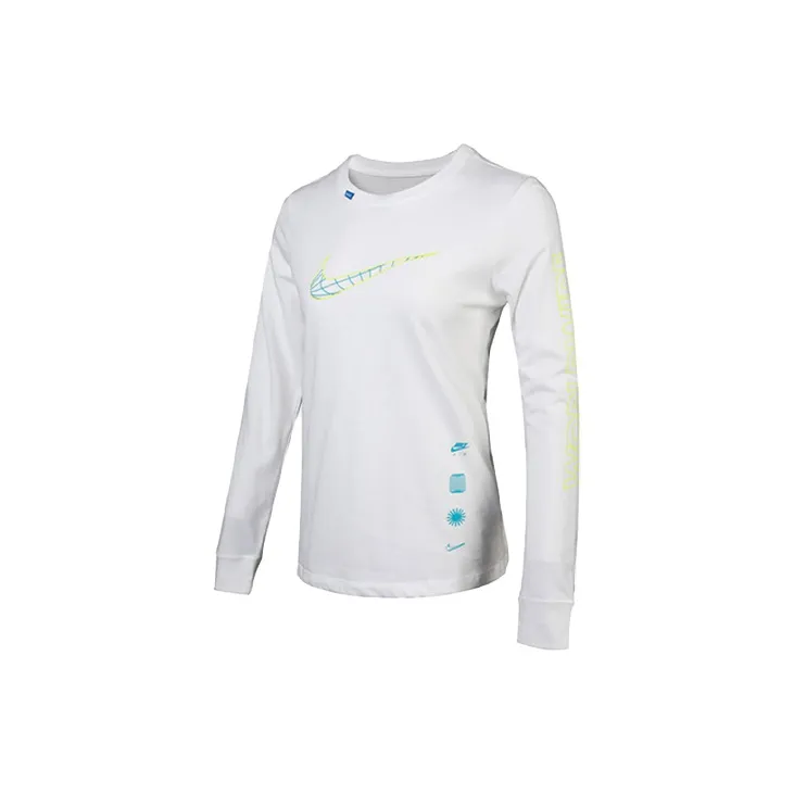 Nike Sportswear Women's Crewneck Long-Sleeve T-Shirt White-2