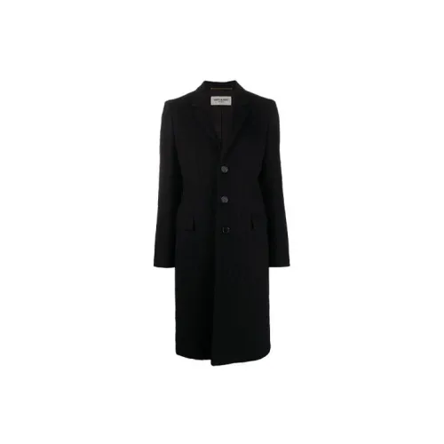 SAINT LAURENT Coats Women's Black