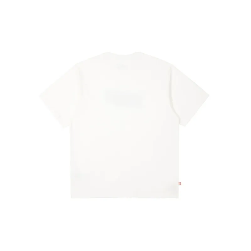 Nengmao Store Straight T-Shirt Unisex Raw White-1