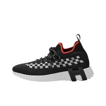 HERMES Fle Abrasion Resistant Breathable Low Top Casual Shoes Women's Black White
