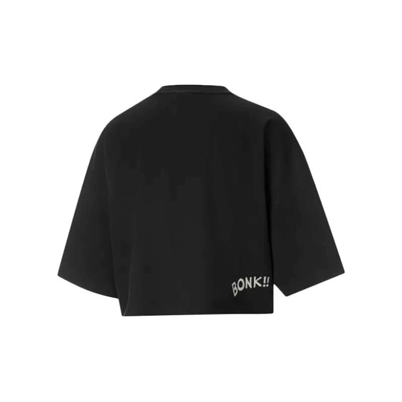 PUMA X PLEASURES Co brand Crop Tops Women's Black-1