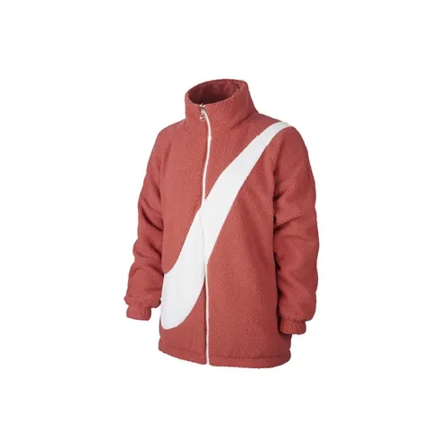 Nike Women'ss Reversible Swoosh Jacket Light Redwood/White