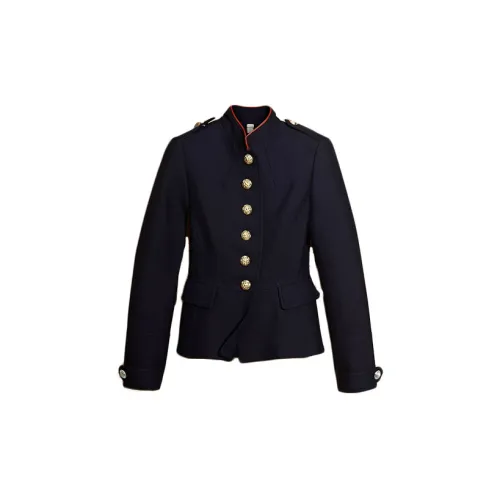 Burberry Cropped Coats Women's Dark Blue