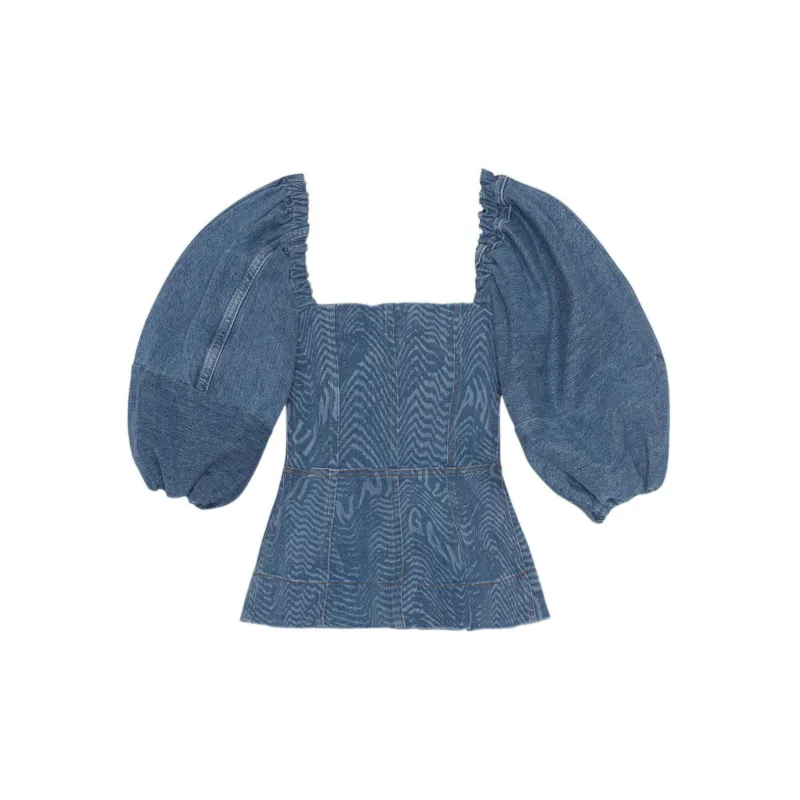 GANNI Shirts Women's Blue-1