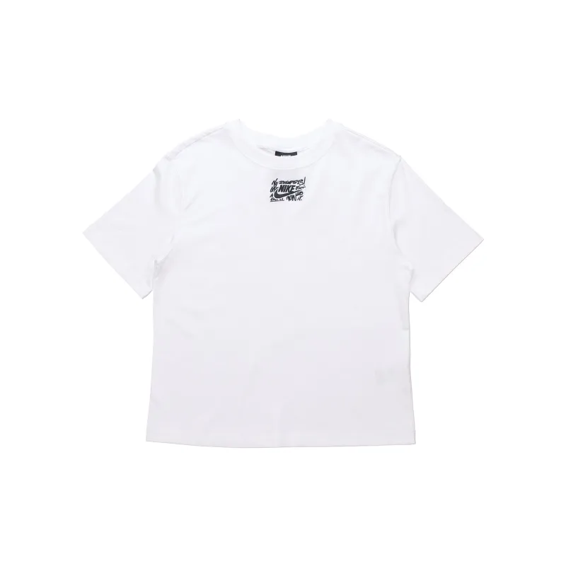 Nike Drop Shoulder Sleeve T Shirt Women's White-1