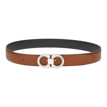 Ferragamo Gancini Buckle Leather Belt