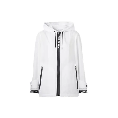 Burberry Jackets Women's Glossy White