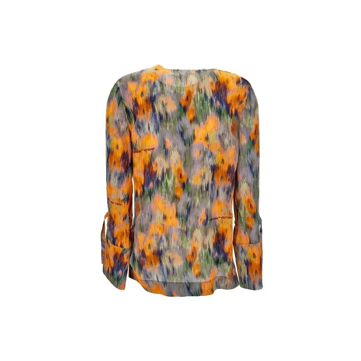 OFF WHITE Graphic print Silk Blouse-1