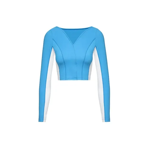 Sumday Athletics Crop Tops Women's Sky Blue