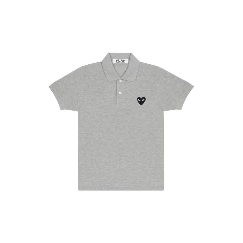 CDG Play Women's Black Emblem Polo Grey-0