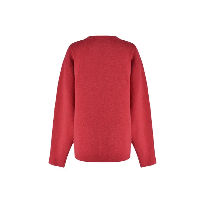Cubic Sweaters Women's Red-1